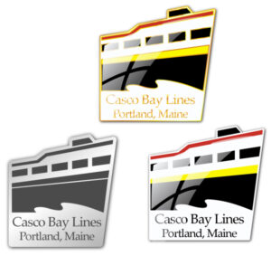 Casco Bay Lines pins by Tom Bruton